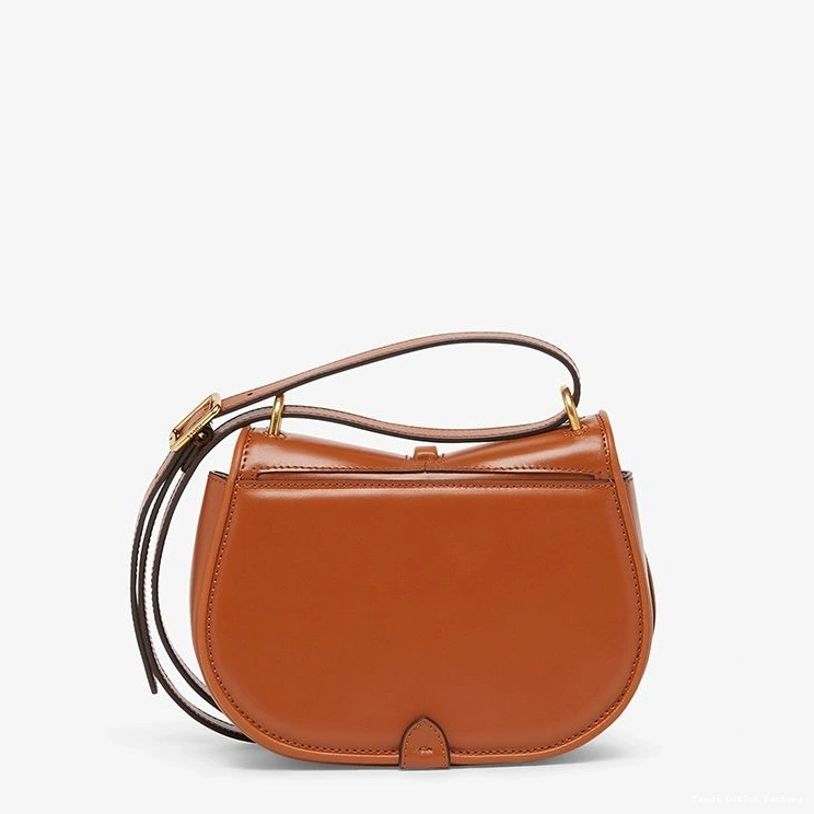 Vintage HOT Calf In Brown Bag Leather Fendi Mini C'mon 0817